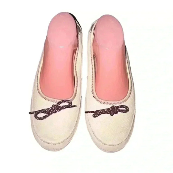 Women’s Tan L.L Bean‎ Fleece Lined Indoor/Outdoor Ballet Flat Slippers, NEW!! 8 - Picture 3 of 5